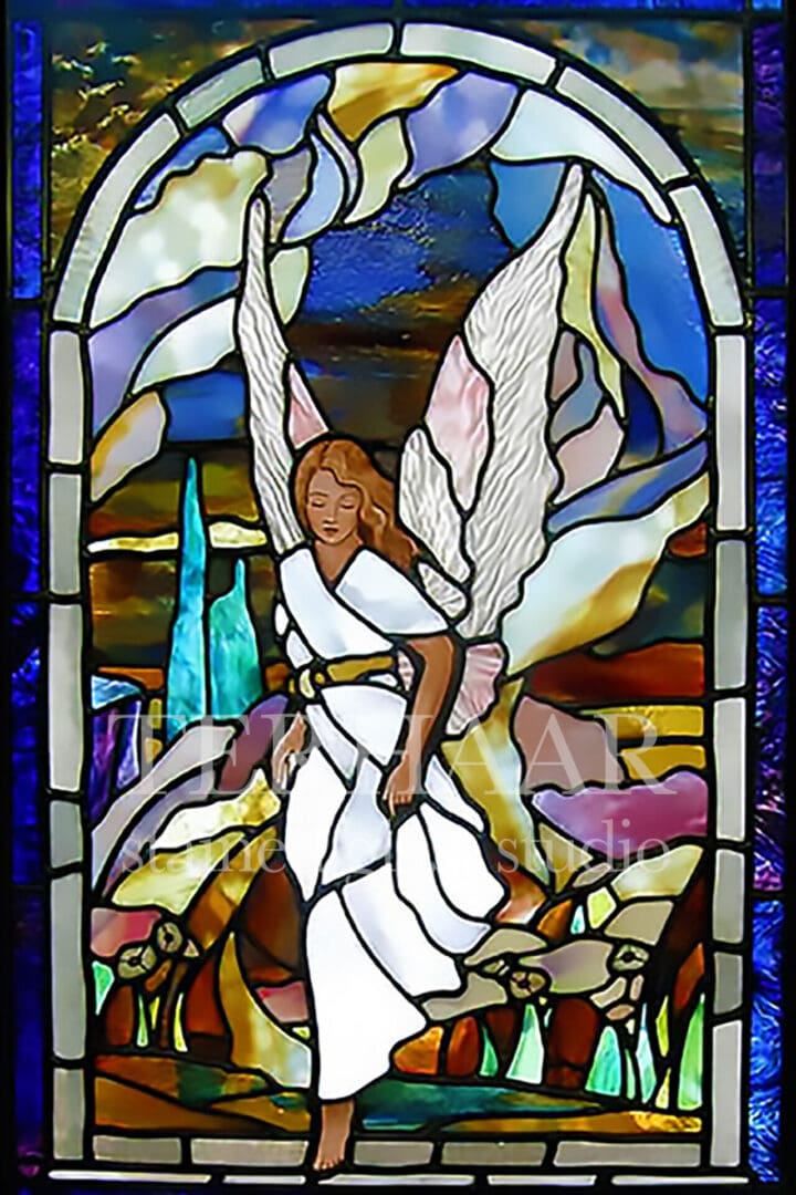 stained-glass-art_angel-stepping-out_stained-glass-window_residentail_terhaarglass.com