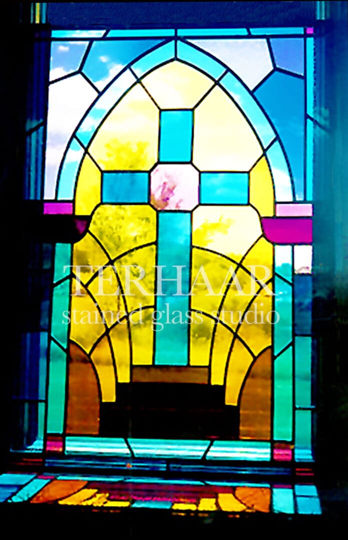 stained-glass-art_stepped-cross_stained-glass-window_house-of-worship_terhaarglass.com